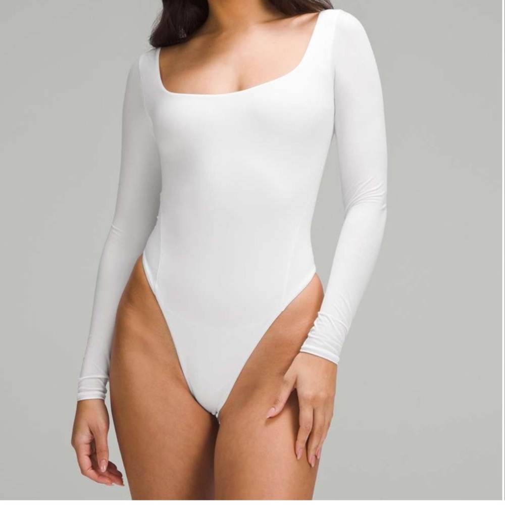 Lululemon Wundermost Ultra-Soft Nulu Square-Neck Long-Sleeve Bodysuit XS NWT